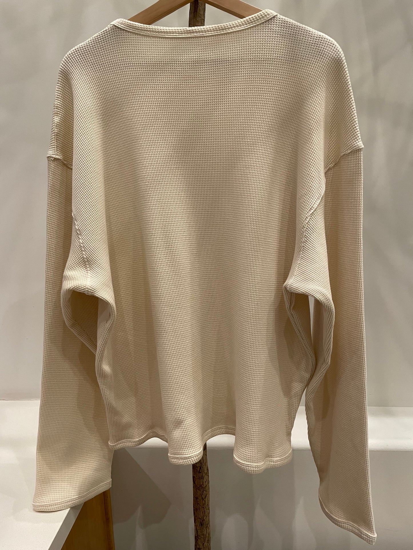 Waffle Thermal Long Sleeve Top (Natural)