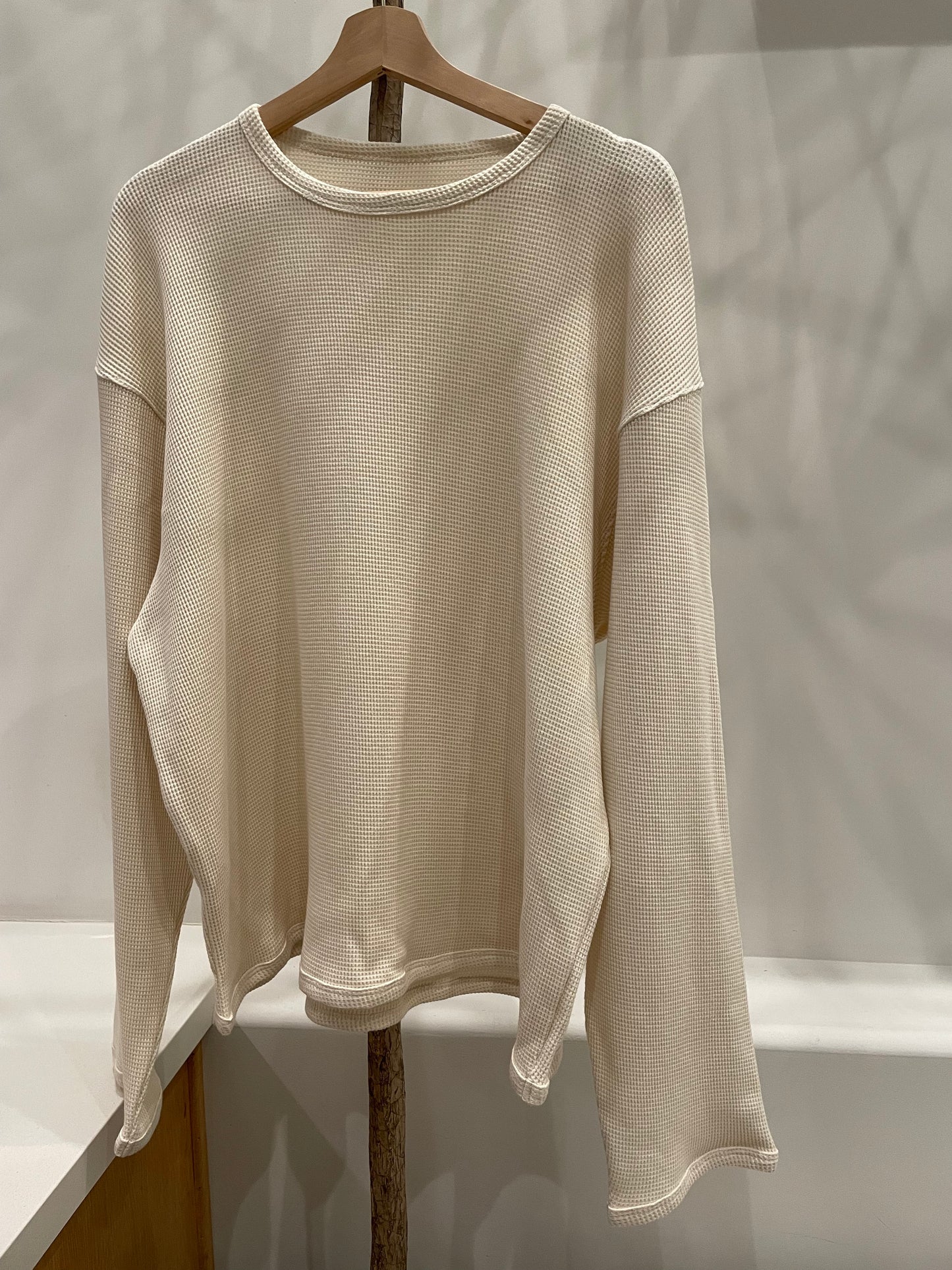 Waffle Thermal Long Sleeve Top (Natural)
