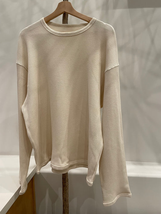 Waffle Thermal Long Sleeve Top (Natural)