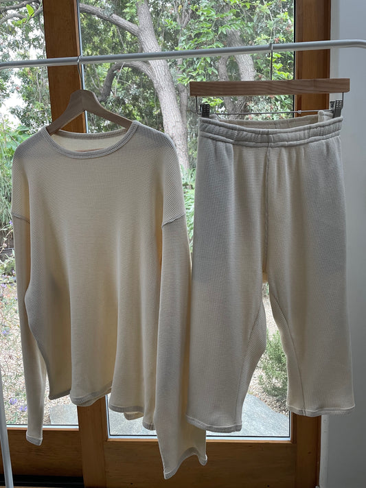 Waffle Thermal Shorts (Natural)